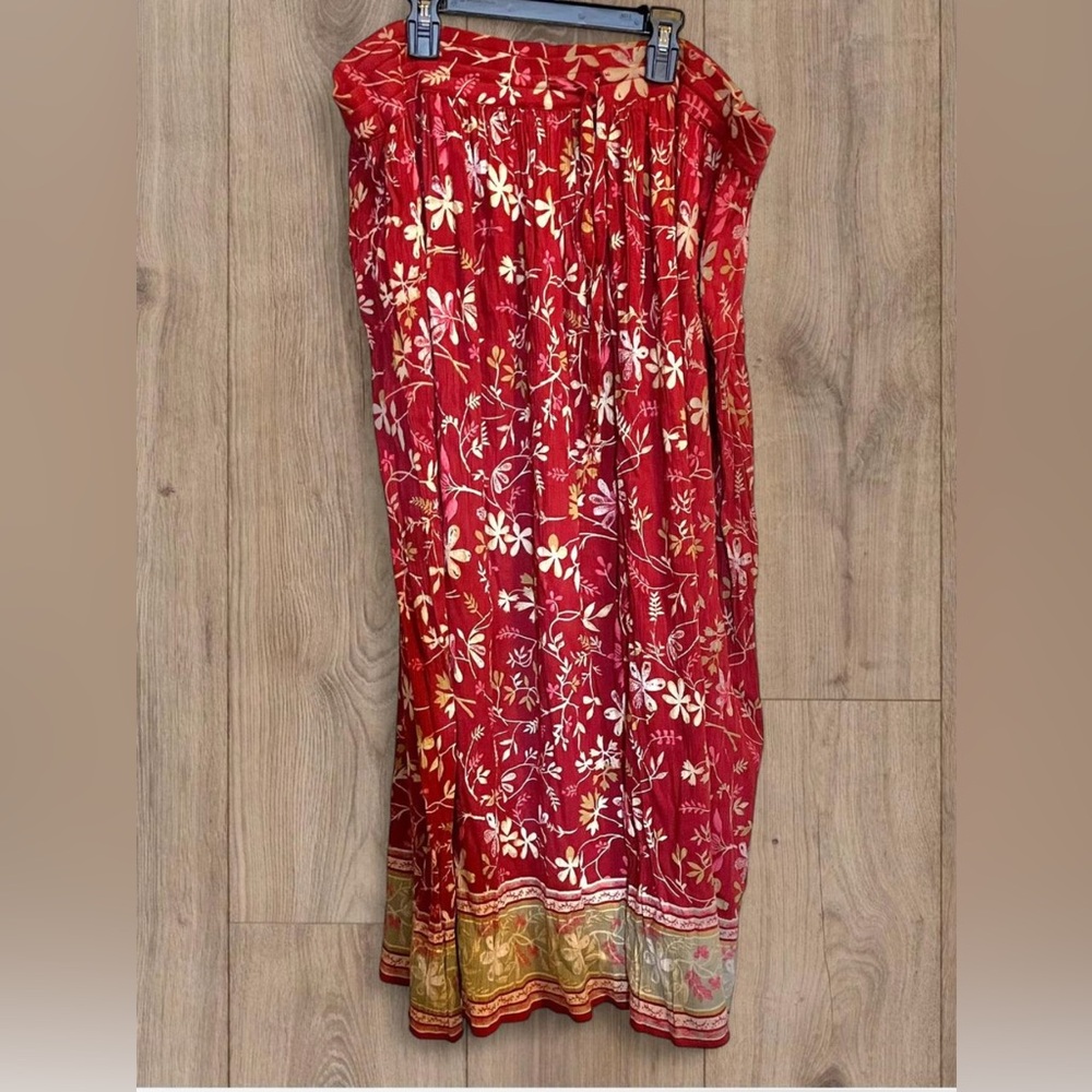 Vintage Bobbie Brooks Red Floral A-Line Skirt